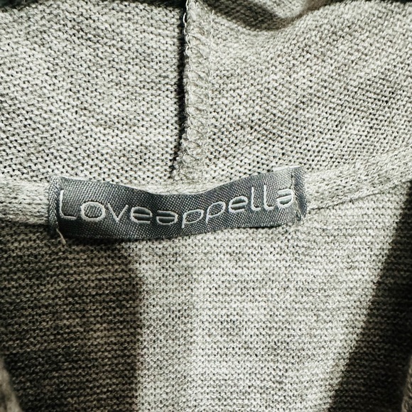Loveappella Tamar Colorblock Hoodie with thumb holes. 3X. Red black and grey. - Picture 4 of 5